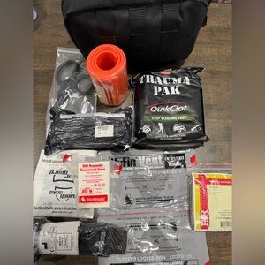 Tactical First Aid Kit - Black and Red